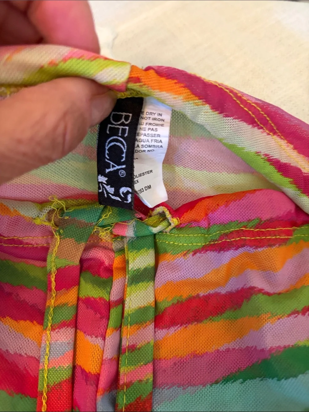 BECCA Multicolor Ripple-Stripe Wide-Leg Pants - Picture 2 of 7